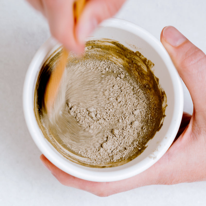 Hand stirring ingredients
